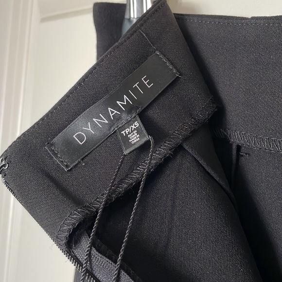 NWT Dynamite Jupe Woven Pencil Skirt in Jet Black High Waisted - Picture 6 of 9